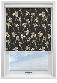 Ted Baker Wild Iris, Black - Twist&Fit Roller Blind